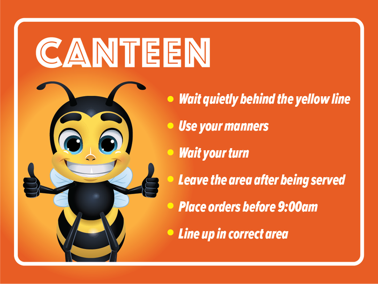 Canteen PBL sign sample artwork