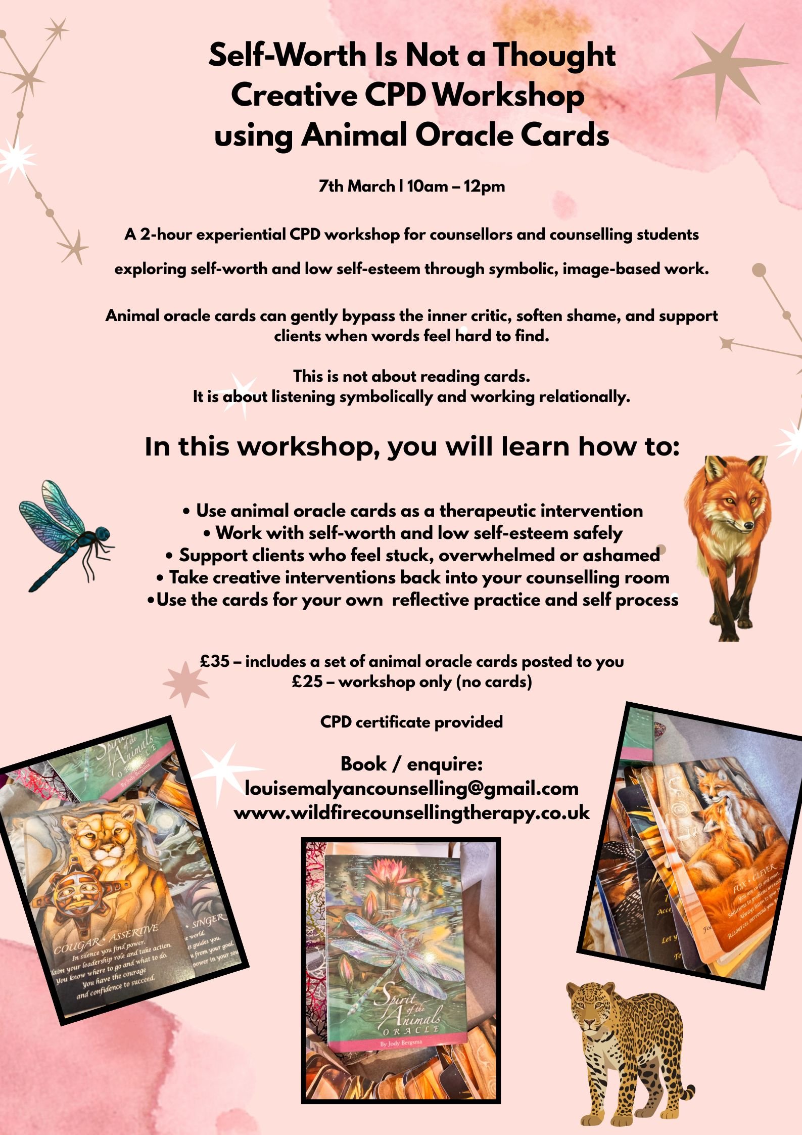 Self-Worth Is Not a Thought- Online Experiential Workshop with cards