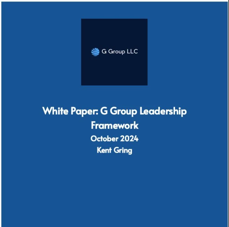 The G Group Leadership Framework is built on decades of experience across sectors—drawing lessons from military service, consulting, engineering, and international projects. The white paper outlines key dimensions of effective leadership