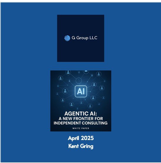 This white paper introduces Agentic AI as a strategic concept for small independent consulting firms. Developed by G Group, LLC, it explores how autonomous AI agents can transform consulting operations across digital development, strategy delivery, i