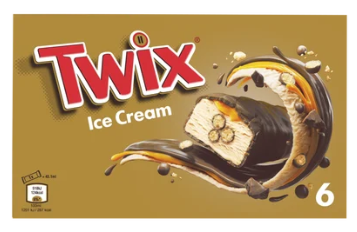 Glaces Barres glacées Biscuit caramel TWIX X6
