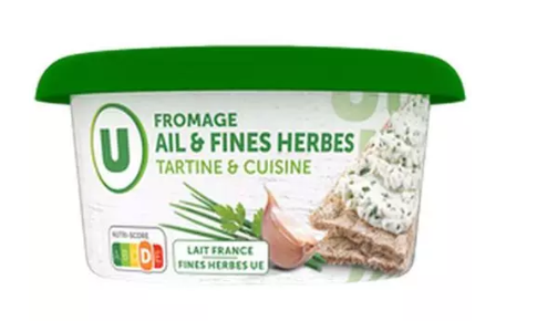 Fromage à tartiner ail et fines herbes U 150g