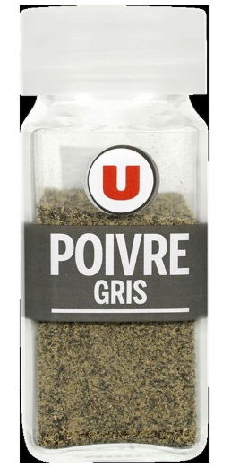 Poivre gris moulu classique format classique, 40g