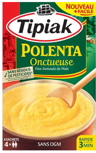Polenta Onctueuse sans résidus de pesticides TIPIAK - 4x100g