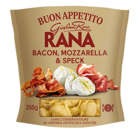 Pâtes Fraiches RANA Tortellini Bacon, Mozzarella & Speck 250g
