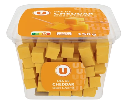 U Dés de cheddar U 150G