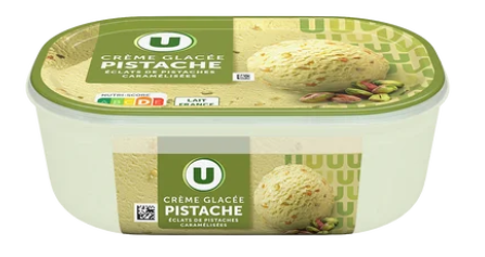 U Bac crème glacée pistache - 500g