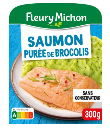 Plat cuisiné filet de saumon purée de brocolis FLEURY MICHON - 300g