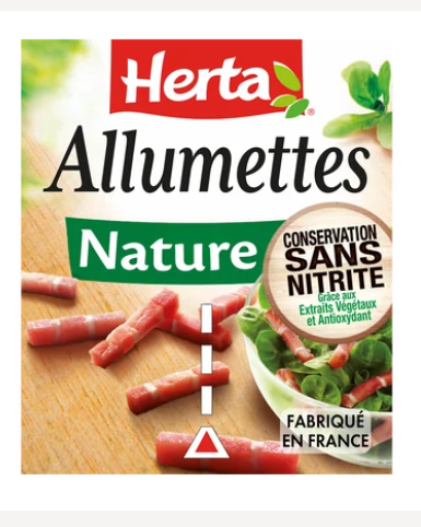 Allumettes Nature Conservation Sans Nitrite HERTA 2x75g