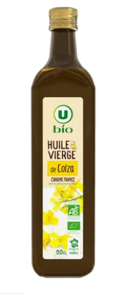 U BIO Huile vierge de colza Bouteille 500mL