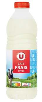 Lait Entier Frais U - 1L