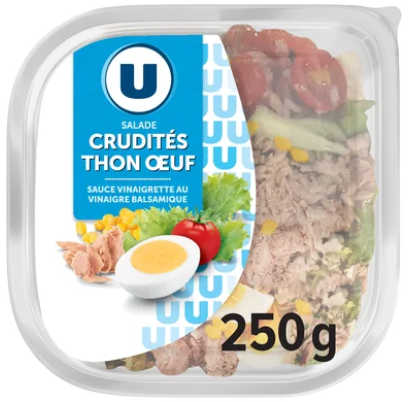 U Salade Bol thon crudité, 250g
