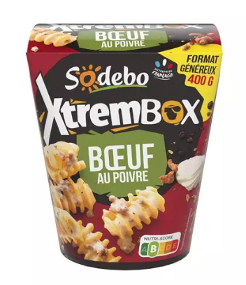 Pastabox Xtreme boeuf poivre SODEBO 280g