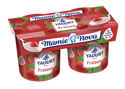 Yaourt Gourmand Fraise MAMIE NOVA - 2x150g