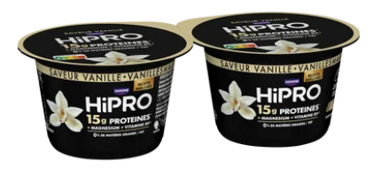 Yaourt Vanille protéiné 0%MG HIPRO - à l'unité 160g