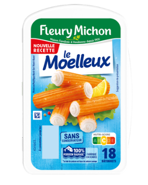 Bâtonnets de surimi Le moelleux FLEURY MICHON x18 - 300g
