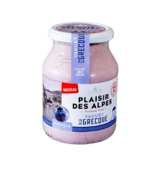 Yaourt brassé myrtille PLAISIR DES ALPES 500g