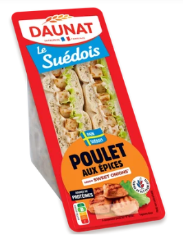 Sandwich Club Suédois poulet épices DAUNAT 135G
