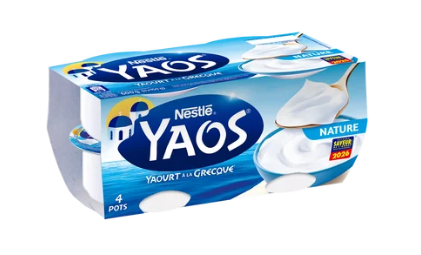 Yaourt à la grecque nature YAOS - 4x150g