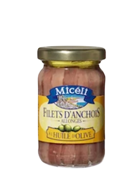 Filets d'anchois allongés à l'huile d'olive MICELI, 105g