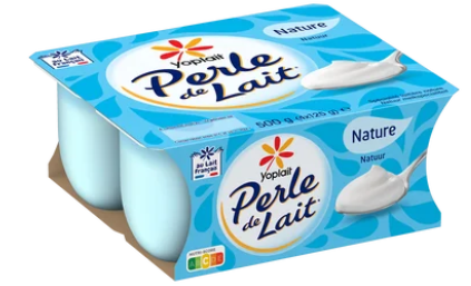 Yaourt brassé nature PERLE DE LAIT - 4x125g