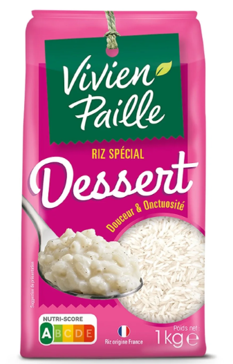 Riz spécial Rond pour dessert Vivien Paille - 1kg