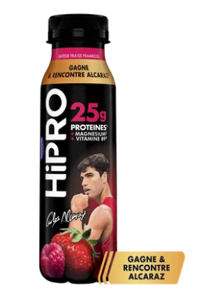 Yaourt à boire fraise framboise protéiné 0%mg HIPRO - 300g