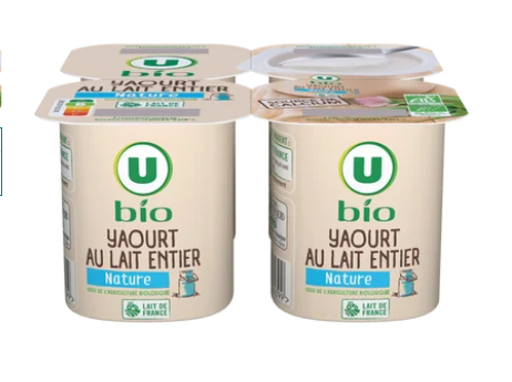 U BIO Yaourt nature 4x125g