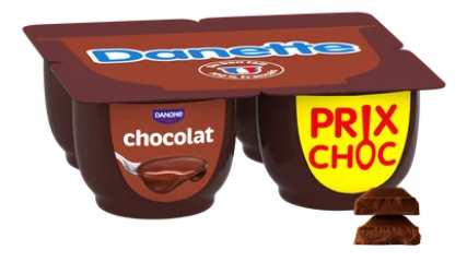 Crème dessert chocolat DANETTE - 4x125g