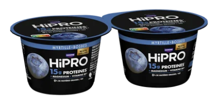 Yaourt myrtille protéiné 0%mg HIPRO - à l'unité 160g