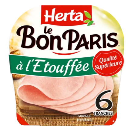 Jambon à l'Etouffée HERTA Le Bon Paris 6 Tranches - 255g