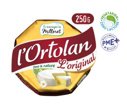 Fromage au lait pasteurisé L'Ortolan FROMAGERIE MILLERET 29%mg 250g