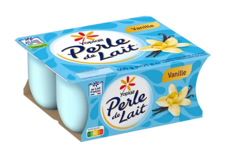 Yaourt brassé vanille PERLE DE LAIT - 4x125g