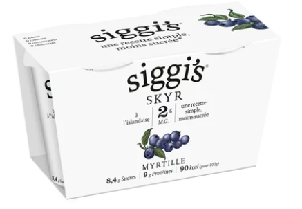 Skyr myrtille 2% MG SIGGI'S - 2x140g