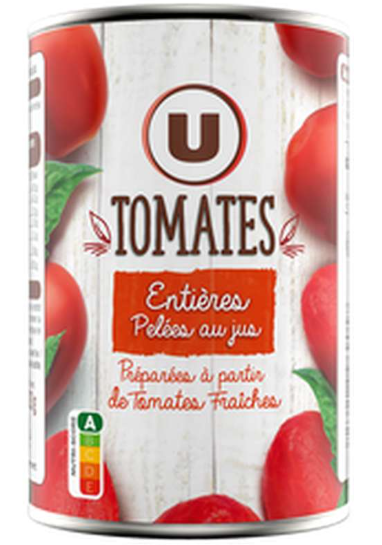 Tomates entières pelées au jus - Boîte 476g