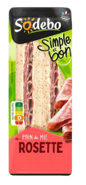 Sandwich classic complet et rosette SODEBO, 125g