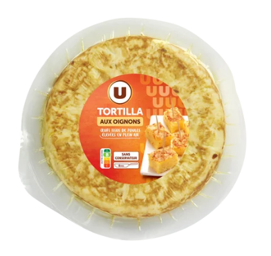 U Tortilla de pomme de terre aux oignons 500g