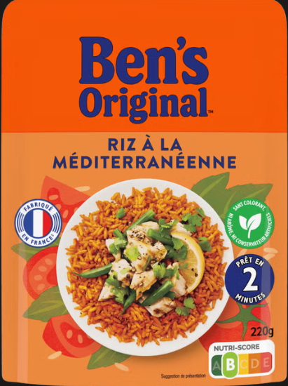 Riz à la méditerannéene original BEN'S prêt en 2 minutes - 220g
