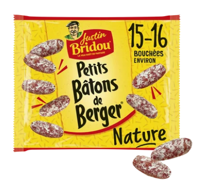 Saucisson Petits Bâton de Berger - JUSTIN BRIDOU - 100g - 16 bouchées
