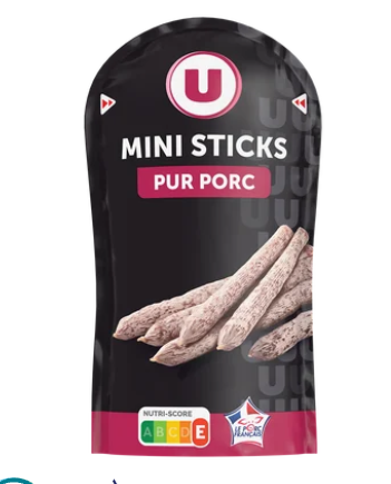 U Mini sticks Saucisson Sec Pur Porc - 100g