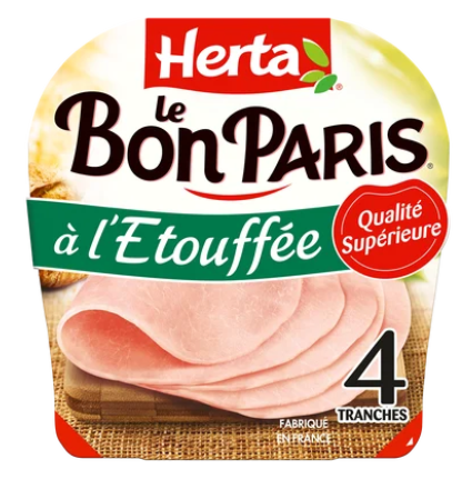 Jambon à l'Etouffée HERTA Le Bon Paris 4 Tranches - 170g