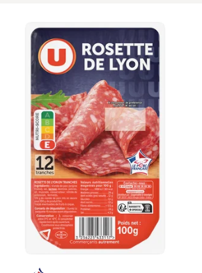 U Rosette de Lyon - x12 tranches, 100g