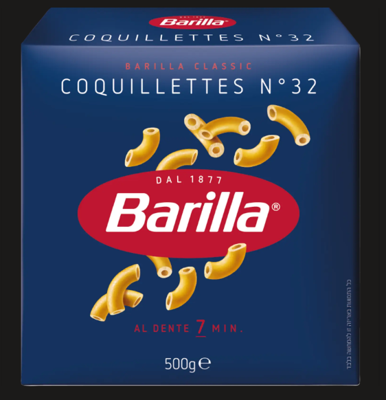 Coquillettes n°32 BARILLA - 500g