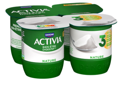 Yaourt nature ACTIVIA 4x125G