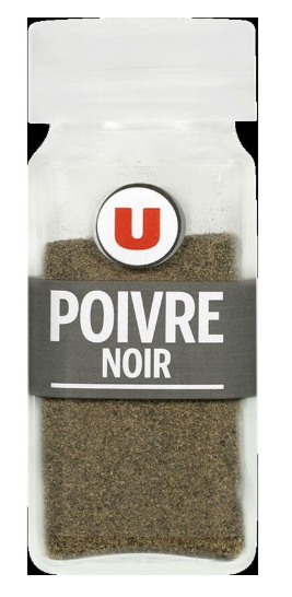Poivre noir moulu format classique, 45g