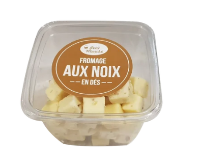 Dés de gouda aux noix, PETIT MARCHE, 30%MG, 120g