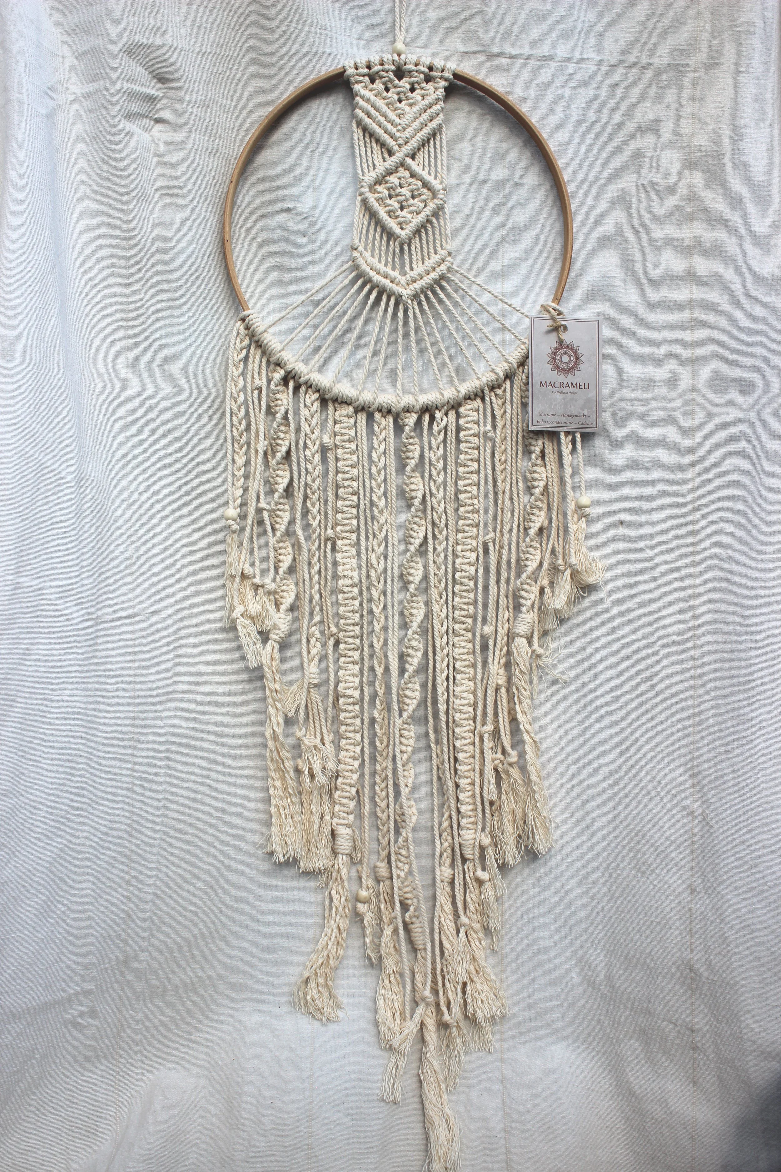 Boho Large Dreamcatcher – Natural Cotton