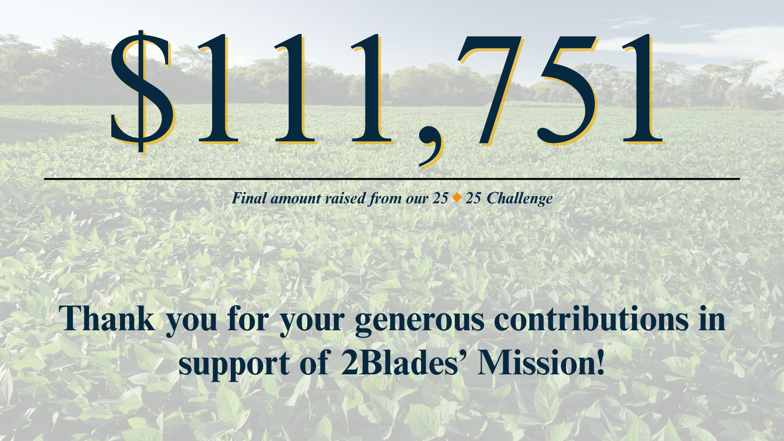 2Blades Exceeds  25🔸25 Challenge Goal