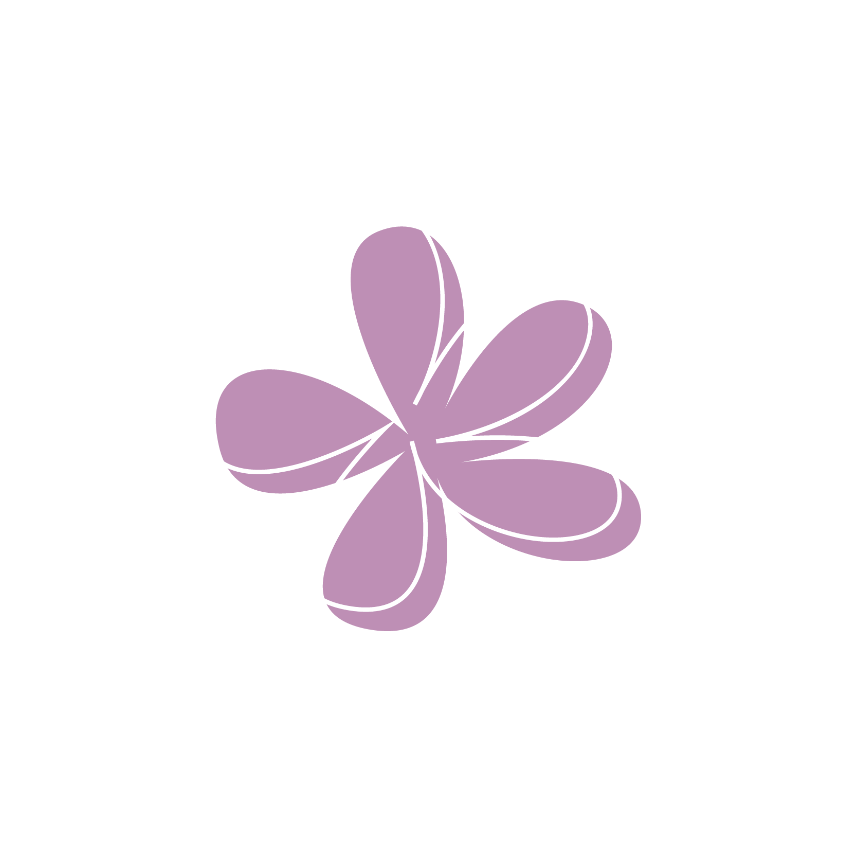 branding for CC Media Social Media Management in Greenville, SC showing Stylized purple butterfly with white outline on a black background.