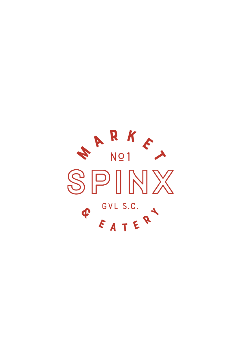 logo of product photography and food photography client in Greenville, SC Spinx Market and Eatery